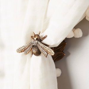 Anthropologie queen bee curtain tie back bronze new